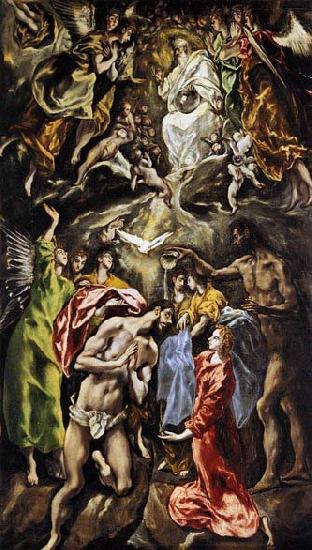 El Greco The Baptism of Christ Norge oil painting art